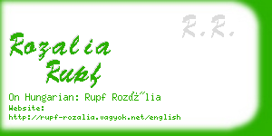 rozalia rupf business card